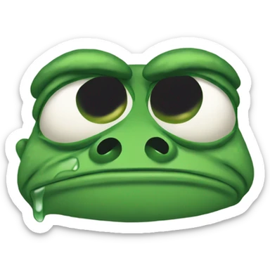 Pepe the frog traumatized sticker