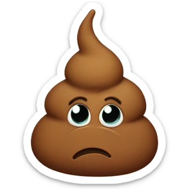 Sad poop sticker
