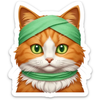 Cat get well soon  sticker