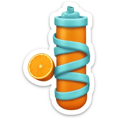 orange squeeze tube sticker