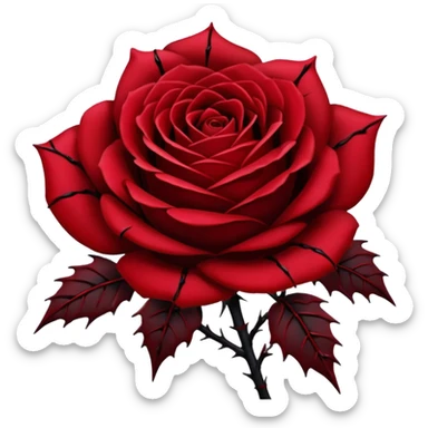 rose with emo style sticker