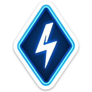 neon cyberpunk-themed icon representing awareness sticker