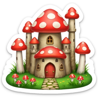 mushroom castle sticker