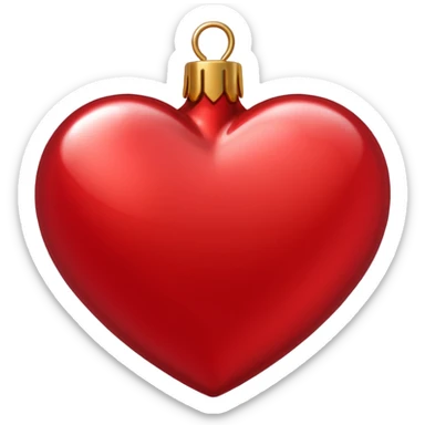 Christmas heart sticker