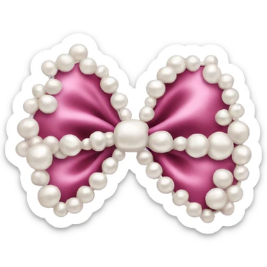 bow made out of pearls sticker