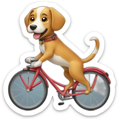 UN CHIEN SUR UN VELO sticker