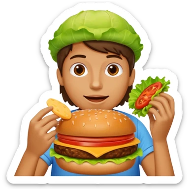 Comiendo una hamburguesa sticker