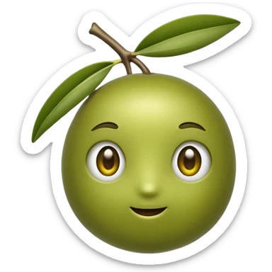 fun looking cartoon olive sticker
