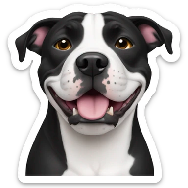 English staffy black sticker