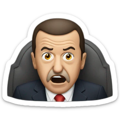 scared erdogan sticker