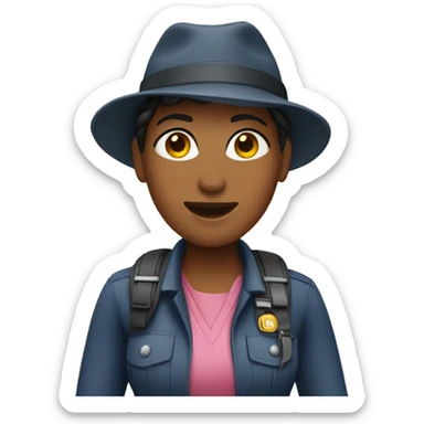 a female tour guide sticker