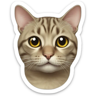 cat fisheye portrait sticker