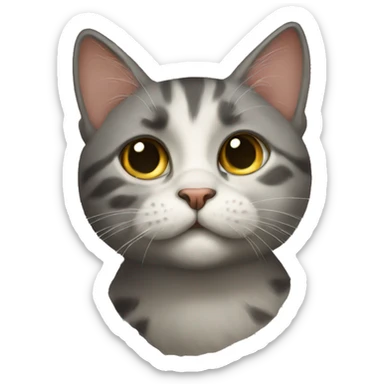 Cartoon cat from 1800 ( very cartoon ) sticker