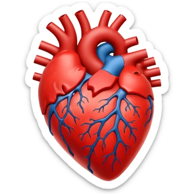 red beating heart sticker