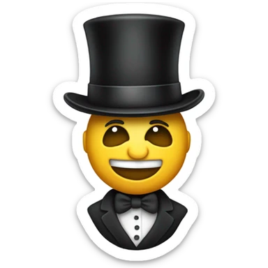 huggy wuggy with top hat sticker