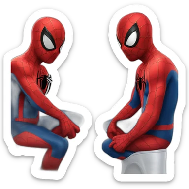 Spider man toilette sticker