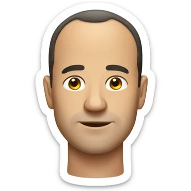 Receding hairline man  sticker