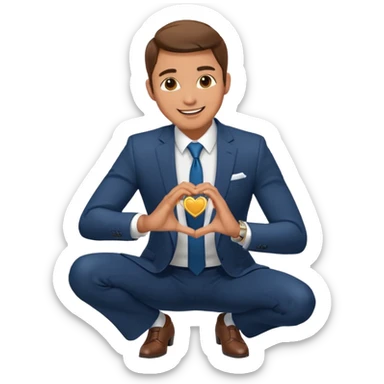 man kneeling and asking for marriage sticker