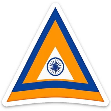 Real Khalistan 🪯 flag triangle  sticker