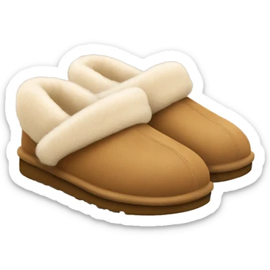 cozy ugg light brown slippers  sticker