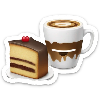 Coffee and cake  sticker