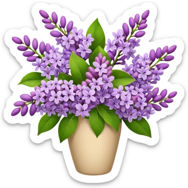 Bouquet of lilac flowers  sticker