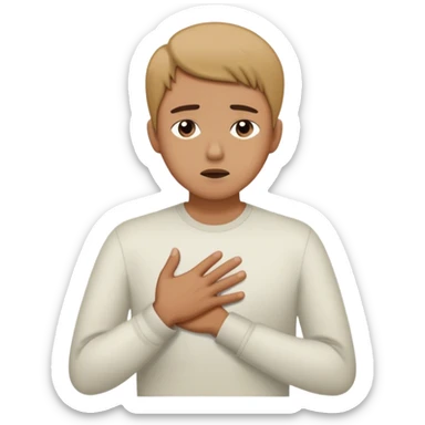 A person stands still, hand on their chest, hesitating between a floating “ “No.” Their face shows discomfort, but they don’t rush to choose. Nearby, someone looks disappointed but calm. The scene captures **pausing, tolerating discomfort, and making space for others' feelings.** 🚦😣 sticker