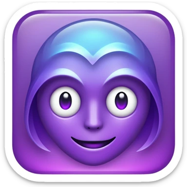 glitter cian and purple phantom sticker