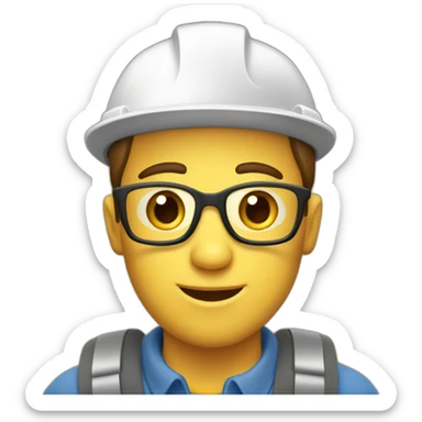 roofer without yellow hat and using a laptop sticker