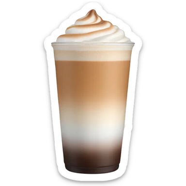 chai tea latte with ice and an ombre color  sticker