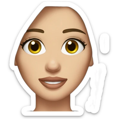 Brunette miley cyrus, somewhat detailed sticker