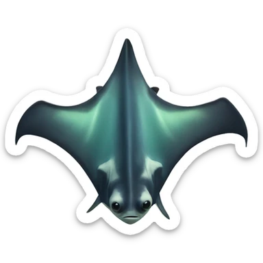 reef manta ray sticker