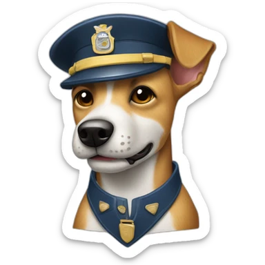 jackrasl terrier dog that works in the state security service sticker