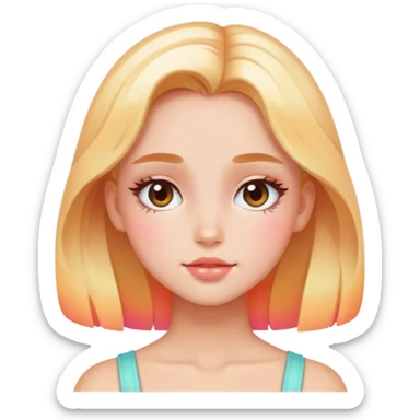 Dreamy pretty shiny colorful girl aesthetic sticker