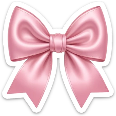 Cute pastel pink bow sticker