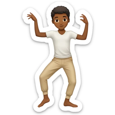 Balck boy dancer with really good dancer feet sticker