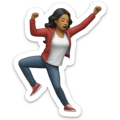 Mixed Female hitting a dab sticker