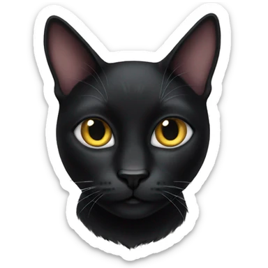 Black cat sticker