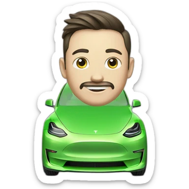 Tesla model 3 green sticker