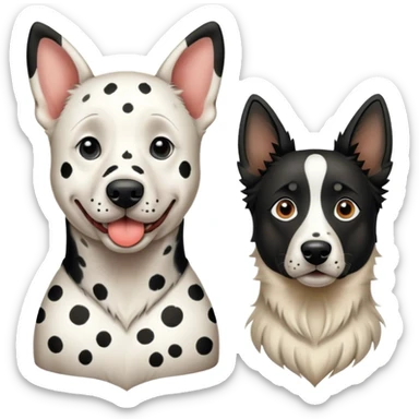 Dalmatian and a Belgium shepherd  sticker