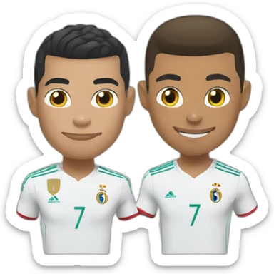 Cristiano Ronaldo with Kylian Mbappé sticker