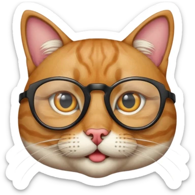 cat wearing funny glasses with a fake nose and moustache sticker