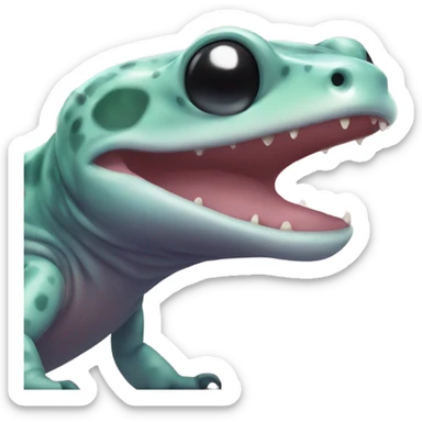 Salamander happy sending a kiss sticker