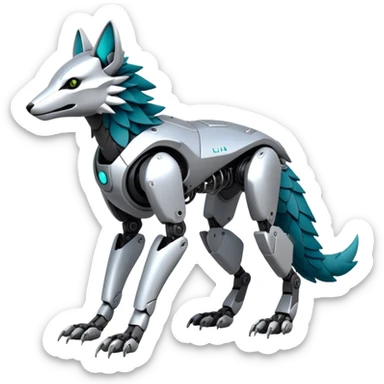 Modern Futuristic Vernid-Sergal-Trico-Protogen-Robot-species by LiLaiRa full body sticker