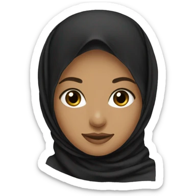 Hijabi with black scarf sticker