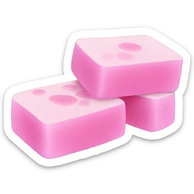 Pink soap suds sticker