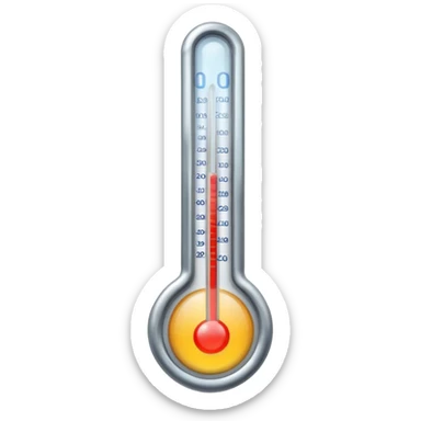 A thermometer at 0 degrees . sticker