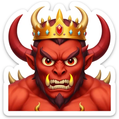 demon lord - huge horns, crown of fire











 sticker
