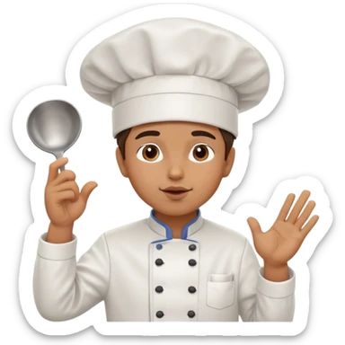 chef blowing a kiss sticker