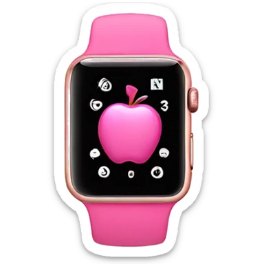 Pink Apple Watch  sticker